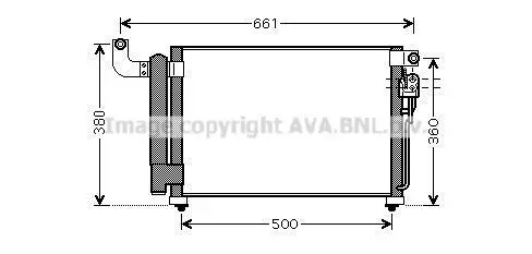 Радиатор кондиционера KIA Rio II (05-) 1.4i, 1.5CRDi AVA AVA COOLING KA5082D (фото 1)
