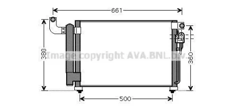 Радиатор кондиционера KIA Rio II (05-) 1.4i, 1.5CRDi AVA AVA COOLING KA5082D