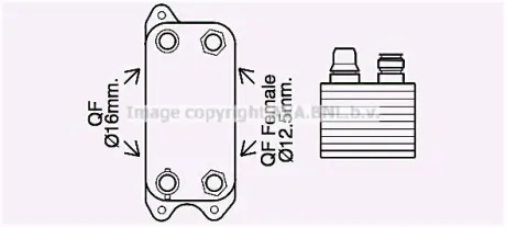 Радиатор масляный КПП MB C-Class (07-), E-Class (09-) AVA AVA COOLING MS3686