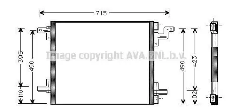 Радіатор кодиціонера CLEVER FIT AVA AVA COOLING MS5270