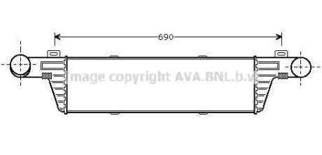 Интеркулер MB E-Class W210 (98-) AVA AVA COOLING MSA4224