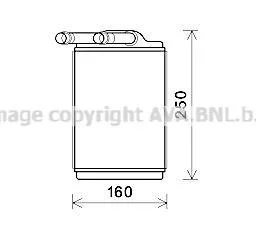Радіатор обігрівача салону MB ML163 AVA AVA COOLING MSA6680
