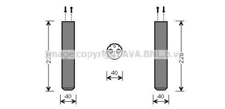 Осушитель кондиционера Mitsubishi Outlander I (01-), Lancer IX (03-) AV AVA COOLING MTD236