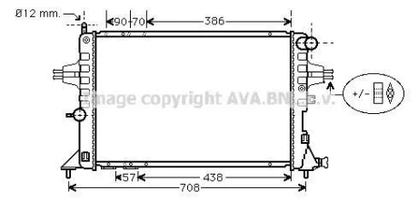AVA Радіатор охолодження двиг. ASTRA G 1.7 TD 98- AVA COOLING OLA2252