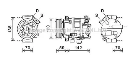 Компрессор кондиционера Opel Insignia (09-) 2.0CDTi AVA AVA COOLING OLK577