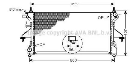 Радіатор, Система охолодження двигуна CLEVER FIT AVA AVA COOLING PEA2304
