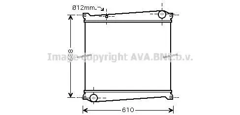 Радіатор, Система охолодження двигуна CLEVER FIT AVA AVA COOLING RTA2379 (фото 1)