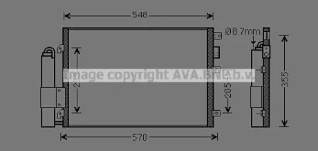 AVA Радіатор кондиціонера NISSAN KUBISTAR (2004) 1.5 DCI AVA COOLING RTA5275D