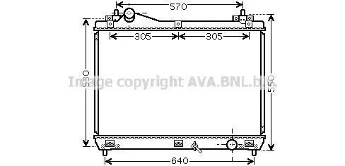 Радіатор, Система охолодження двигуна CLEVER FIT AVA AVA COOLING SZ2103 (фото 1)