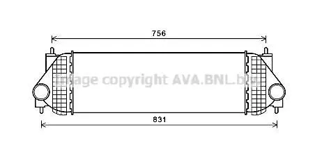 Інтеркулер Suzuki Grand Vitara (05-) 1.9DDiS AVA AVA COOLING SZA4134 (фото 1)