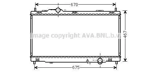 Радіатор охолодження двигуна Lexus GS (05-) AVA AVA COOLING TO2495 (фото 1)