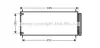 Радиатор кондиционера Toyota Auris (07-), Corolla (07-), Verso (09-) 2.0D, 2.2D AVA COOLING TO5406D (фото 1)