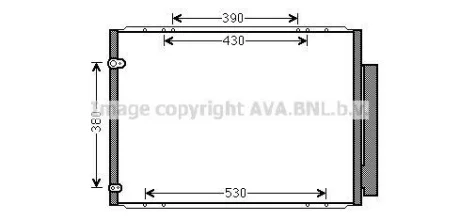 AVA Радіатор кондиціонера LEXUS RX350 3.5 05- AVA COOLING TO5573D