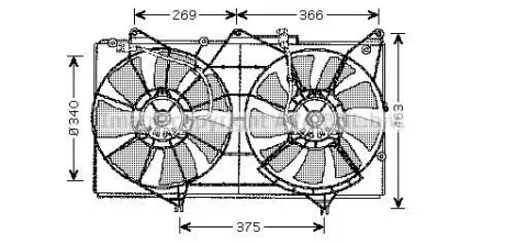 TO Toyota Camry 02- Вентилятор AVA AVA COOLING TO7528