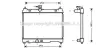 Радіатор охолодження двигуна Toyota Yaris (99-05) 1,0i 1,3i MT AVA AVA COOLING TOA2251 (фото 1)