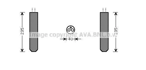AVA Осушувач кондиціонера INFINITI FX35 (2003) 3.5 (вир-во AVA) AVA COOLING TOD017 (фото 1)