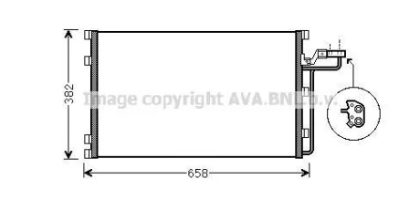 AVA Радіатор кондиціонера VOLVO C30 (2007) C30 2.4 AVA COOLING VOA5150