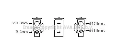 Клапан кондиціонера AVA AVA COOLING VW1333