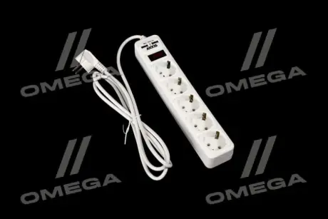 Мережевий фільтр-подовжувач з USB2 Optima Base 5 1,8m WHITE провід 3*0,75мм2 <AXXIS> Axxis Ax-1267