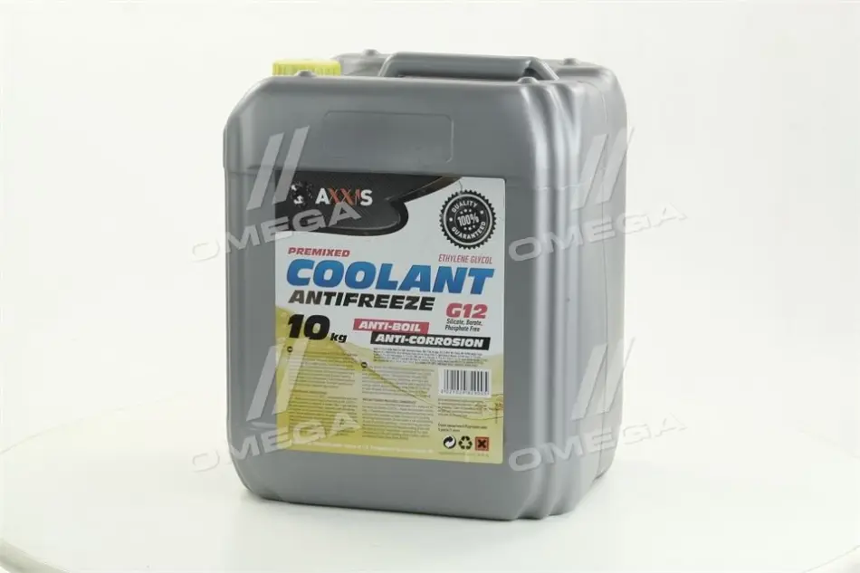 Антифриз YELLOW G12 Сoolant <AXXIS> (жовтий) (Каністра 10кг))) Axxis AX-2009 (фото 1)