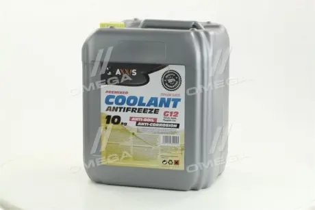 Антифриз YELLOW G12 Сoolant <AXXIS> (жовтий) (Каністра 10кг))) Axxis AX-2009