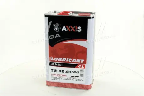 Олія моторна. AXXIS 5W-40 A3/B4 Gold Sint (Каністра 4л))) Axxis AX-2025