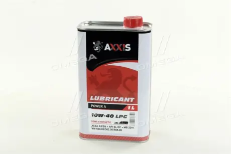 Олія моторна. AXXIS 10W-40 LPG Power A (Каністра 1л))) Axxis AX-2028