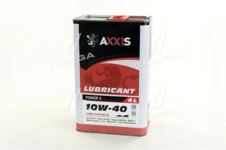 Олива моторн. AXXIS 10W-40 Power Х (Каністра 4л) Axxis AX-2034