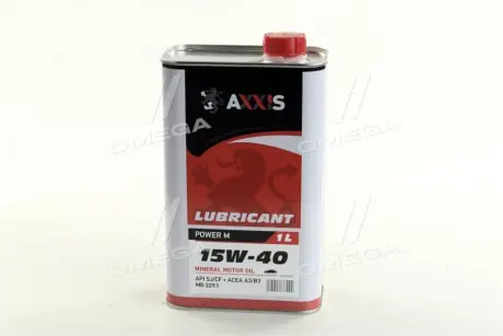 Масло моторн. AXXIS 15w-40 Power M (Каністра 1л) Axxis AX-2043