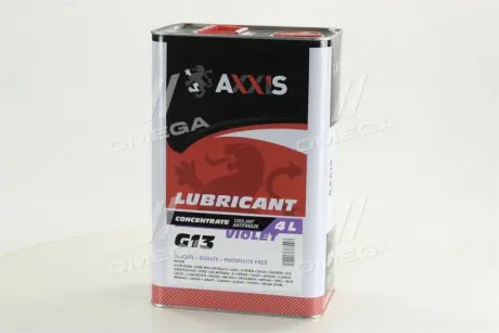 Антифриз <AXXIS> VIOLET-PURPLE концентрат G13 (-80C) (Каністра 4л) Axxis AX-2089