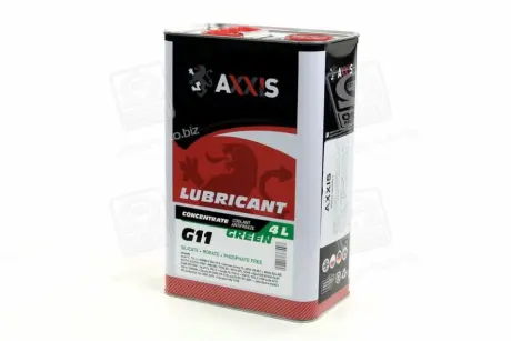 Антифриз <AXXIS> GREEN концентрат G11 (-80C) зелений (Каністра 4л))) Axxis AX-2091