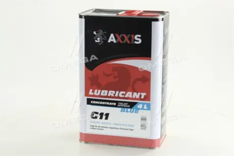 Антифриз <AXXIS> BLUE концентрат G11 (-80C) синій (Каністра 4л) Axxis AX-2094
