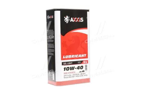 Олива моторн. AXXIS 10W-40 DZL Light (Каністра 5л) Axxis AX-2178