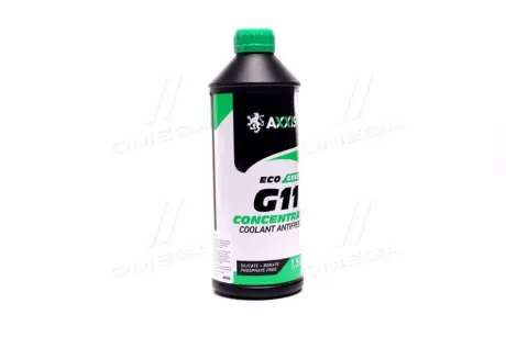 Антифриз концентрат ECO-80C GREEN G11 (зелений) 1,5л <AXXIS> Axxis AX-P999-G11Gr ECO1,5