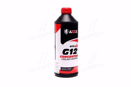 Антифриз концентрат ECO-80C RED G12+ (червоний) 1,5л <AXXIS> Axxis AX-P999-G12R ECO 1,5