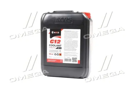 Антифриз RED G12+ Сoolant Ready-Mix -36°C <AXXIS> (червоний) (Каністра 10кг))) Axxis AX-P999-G12R RDM10