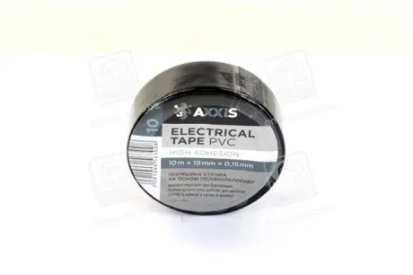 Изолента черная 19mm*10м <AXXIS> Axxis ET-912 BL