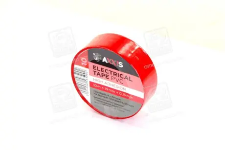 Изолента красная 19mm*10м<AXXIS> Axxis ET-912 R