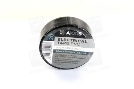 Изолента черная 19mm*18м <AXXIS> Axxis PV100B