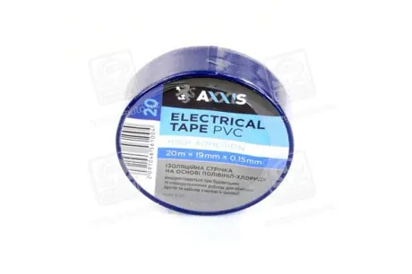 Изолента синяя 19mm*18м <AXXIS> Axxis PV100BL