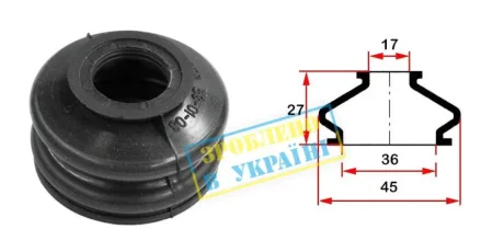 Пыльник опоры шарового рулевого наконечника (универсальный) (17х39x25) BELGUM PARTS BG0108