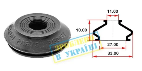 Пильник опори кульової рульового наконечника (універсальний) (27х11x10) BELGUM PARTS BG0137