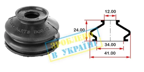 Пильник опори кульової рульового наконечника (універсальний) (34х12x24) BELGUM PARTS BG0142