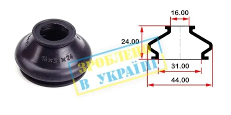 Пильник опори кульової рульового наконечника (універсальний) (16x31x24) BELGUM PARTS BG0152