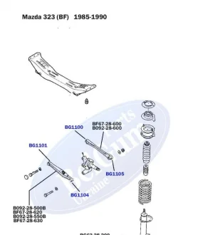 Сайлентблок важеля (заднього) Mazda 323/626, 85-94 (d=14mm) (поперечного))) BELGUM PARTS BG1101