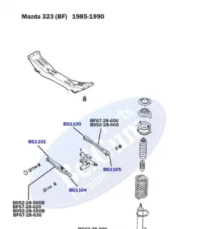Сайлентблок рычага (заднего/снаружи) Mazda 323 85-93 (поперечного)) BELGUM PARTS BG1104
