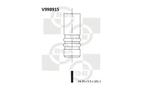 Клапан двигуна BGA V998915