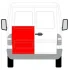 Ремонтна панель дверей задн Лів (обшивка, нижня частина, 1/2 вис) MERCEDES SPRINTER 901, 902, 903, 904, 905 VW LT II 01.95-07.06 6016-00-3546155P BLIC 6016003546155P (фото 2)