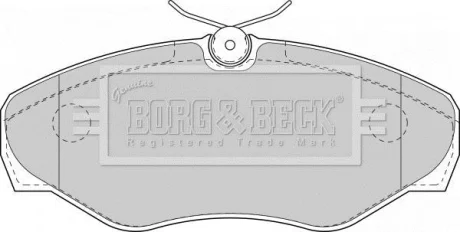 - Гальмівні колодки до дисків BORG & BECK BBP1812