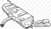 Глушник, алюм. сталь, задн. частина VOLKSWAGEN GOLF VI 2.0 TDi (10/08-11/12) HTB / 2.0 TDi (01/09-) (233-493) BOSAL 233493 (фото 1)